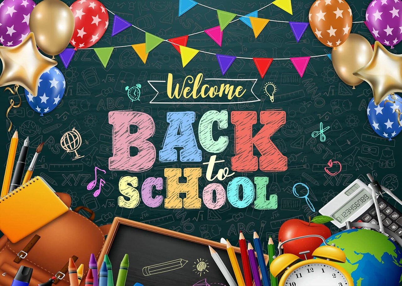 Welcome Back to School Banner Decorations Supplies for Classroom Background